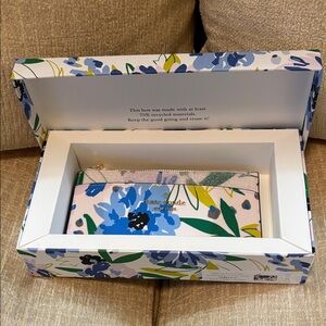 Kate Spade Blue and Green Floral Wallet